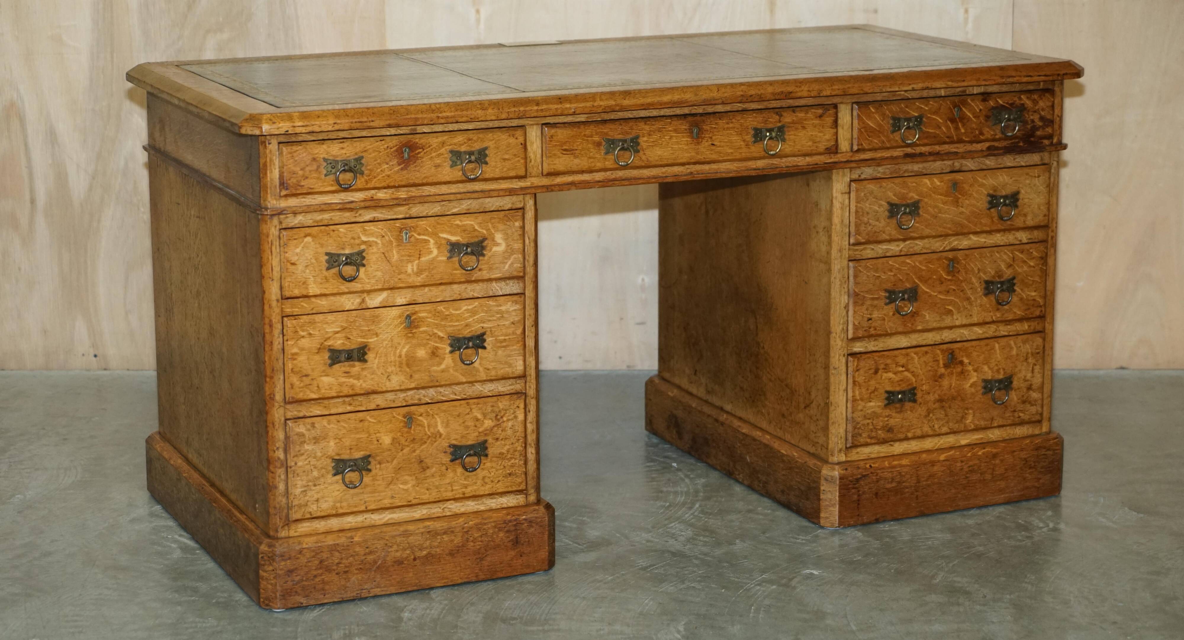 Victorian Oak Partner's Desk circa 1883