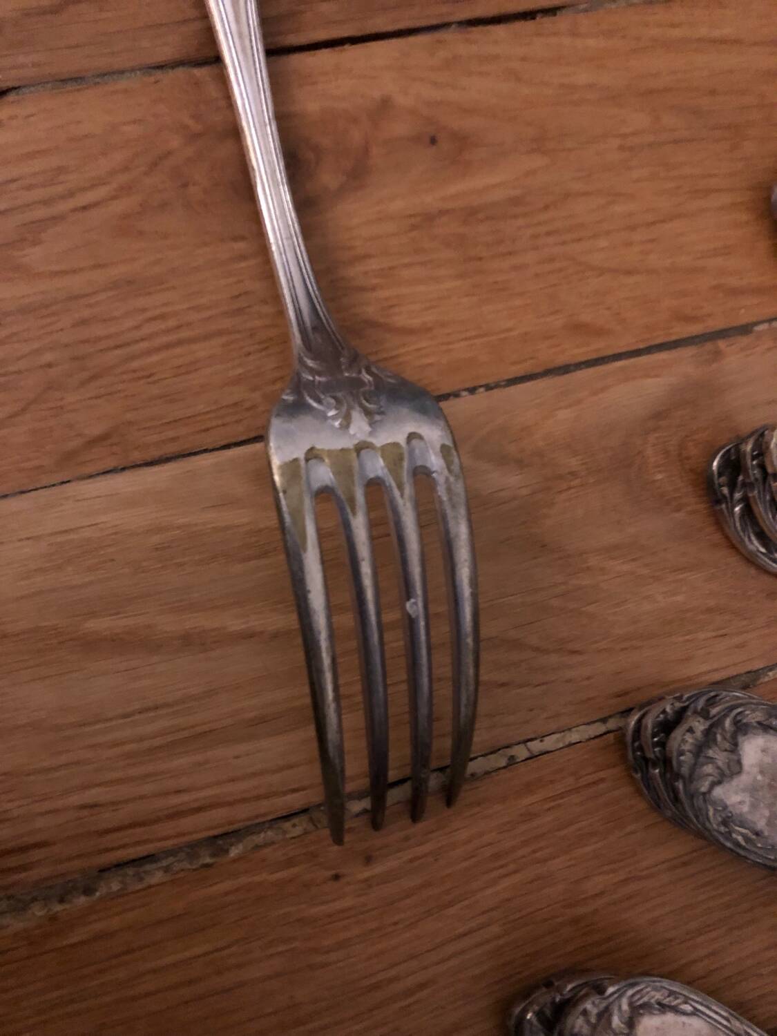 24 antique silver-plated cutlery sets