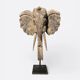 Large handcrafted Suar wood elephant sculpture