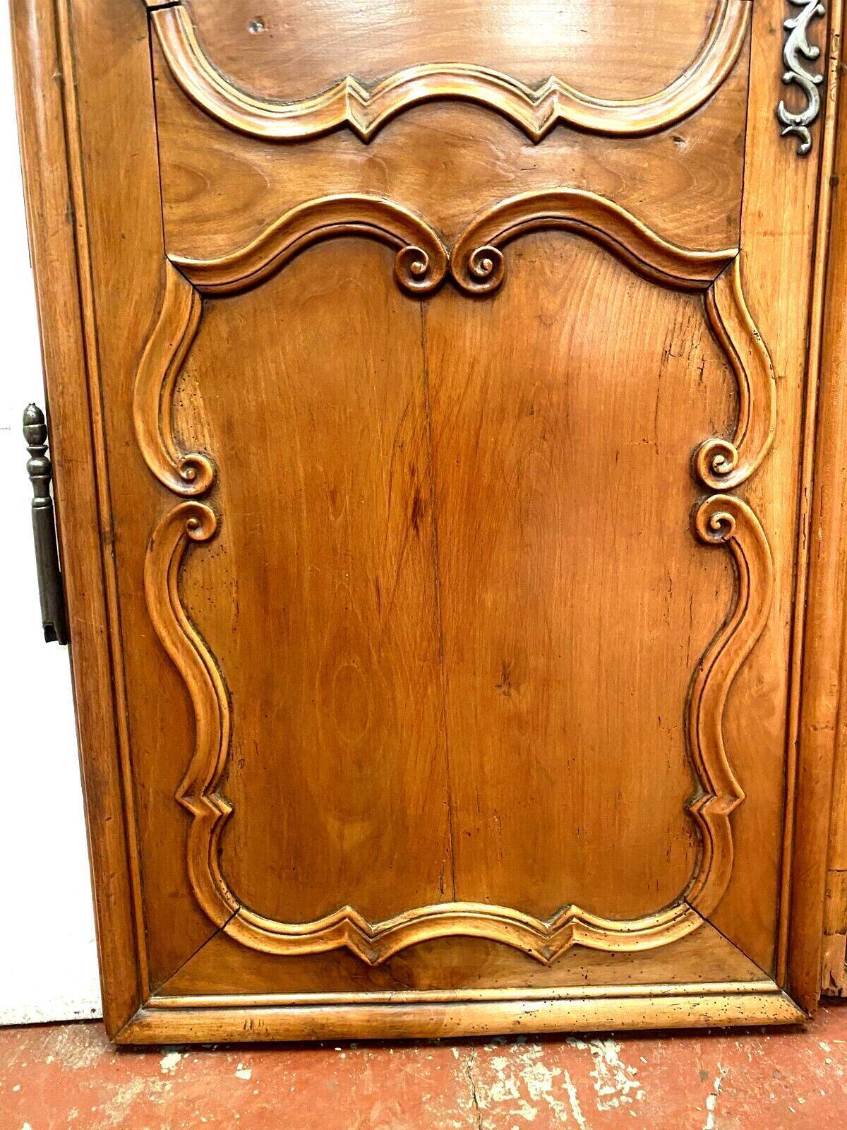 Pair of doors with solid cherry frame XVIII century