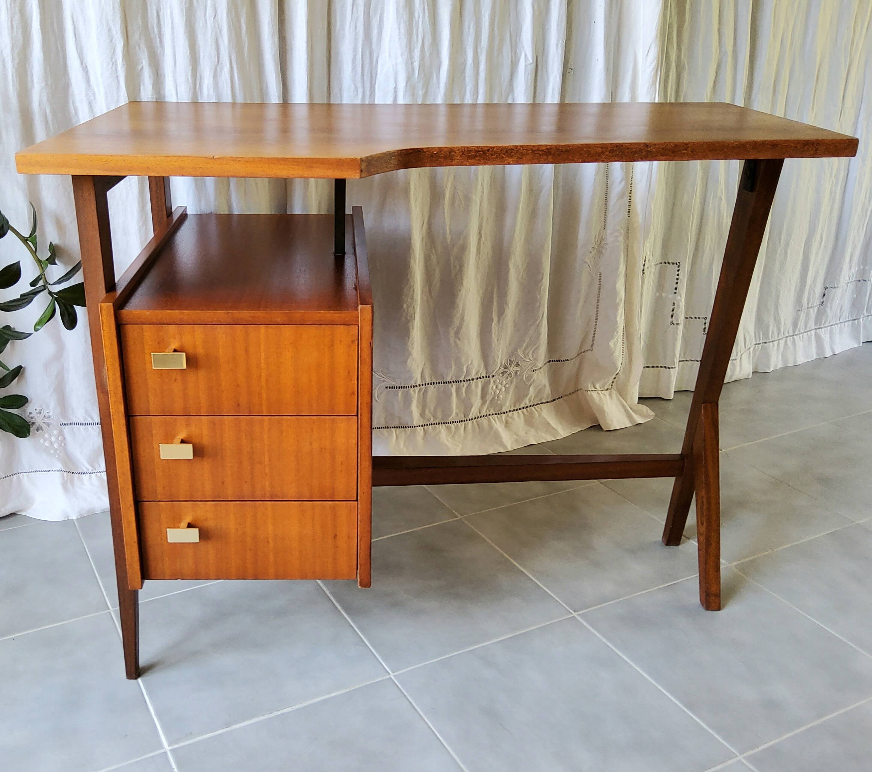 Asymmetrical desk from the 50s/60s