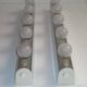 Set of two 70s, 80s Vanity Mirror Wall Lights, Targetti Sankey - Italy, Model "Studio"