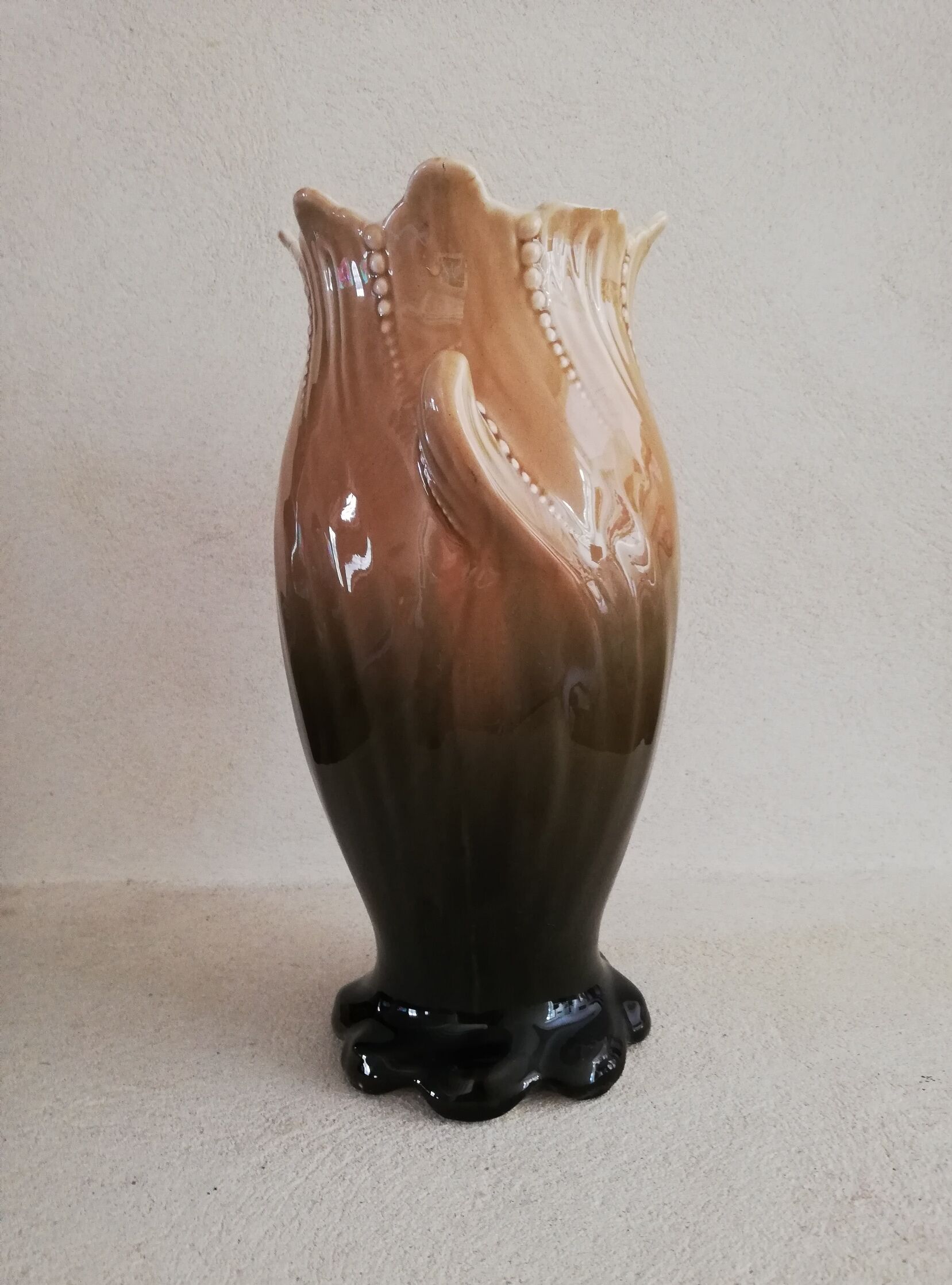 Fives Lille Art Nouveau slipware vase