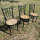 Lot de 3 chaises bistrot Fischel noires