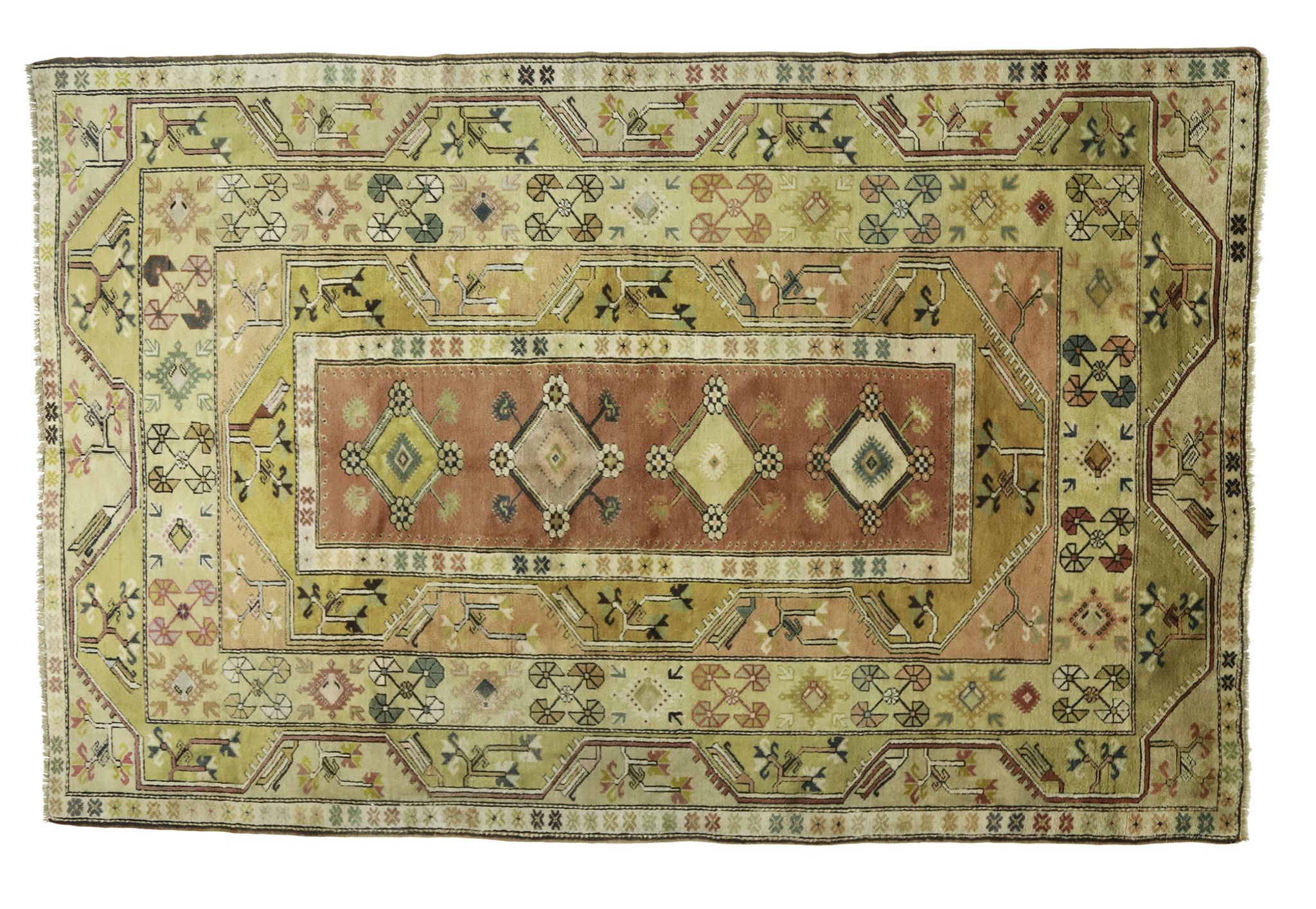 Anatolian handmade vintage rug 312 cm x 198 cm