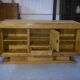 Brutalist Art Deco oak sideboard in the style of Charles Dudouyt / Gaston Poisson