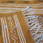 Kilim carpet mustard color handmade in pure wool 70 * 200cm