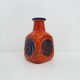 Scheurich West Germany Bay ceramic vase orange with blue fossils, 1970s