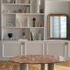 table basse marbre et pieds acier