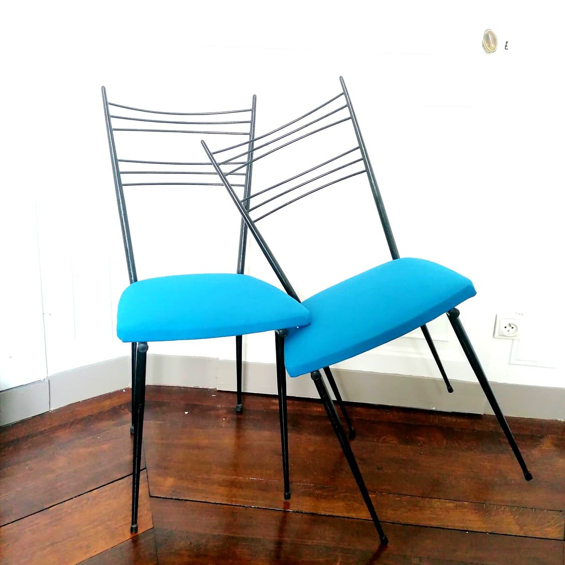 Paire de chaises 1950 de Colette gueden pour primavera, france, 1950