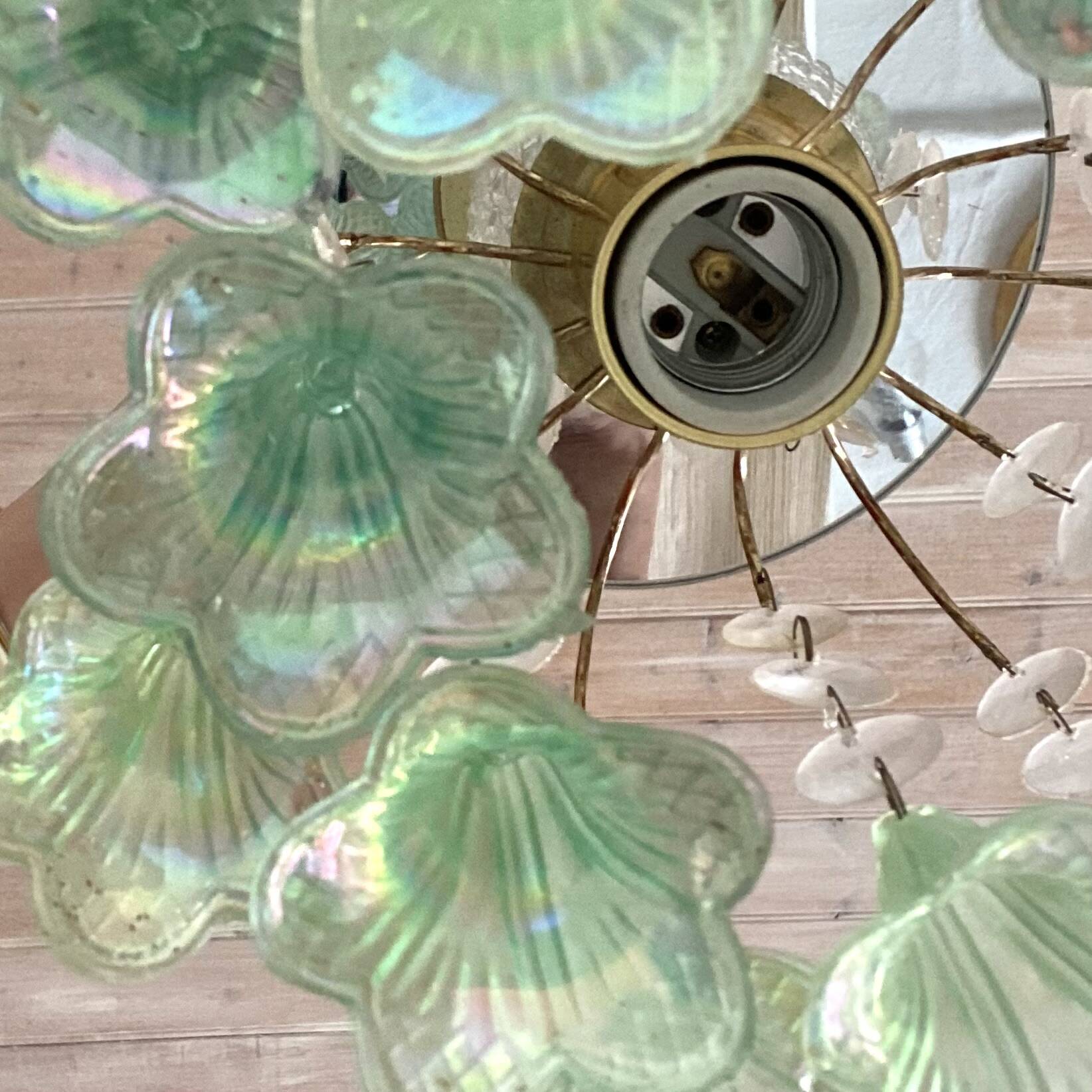 Vintage pendant lamp with tassels and bells