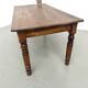Farm table in solid cherry wood, turned legs, France, around 1900.