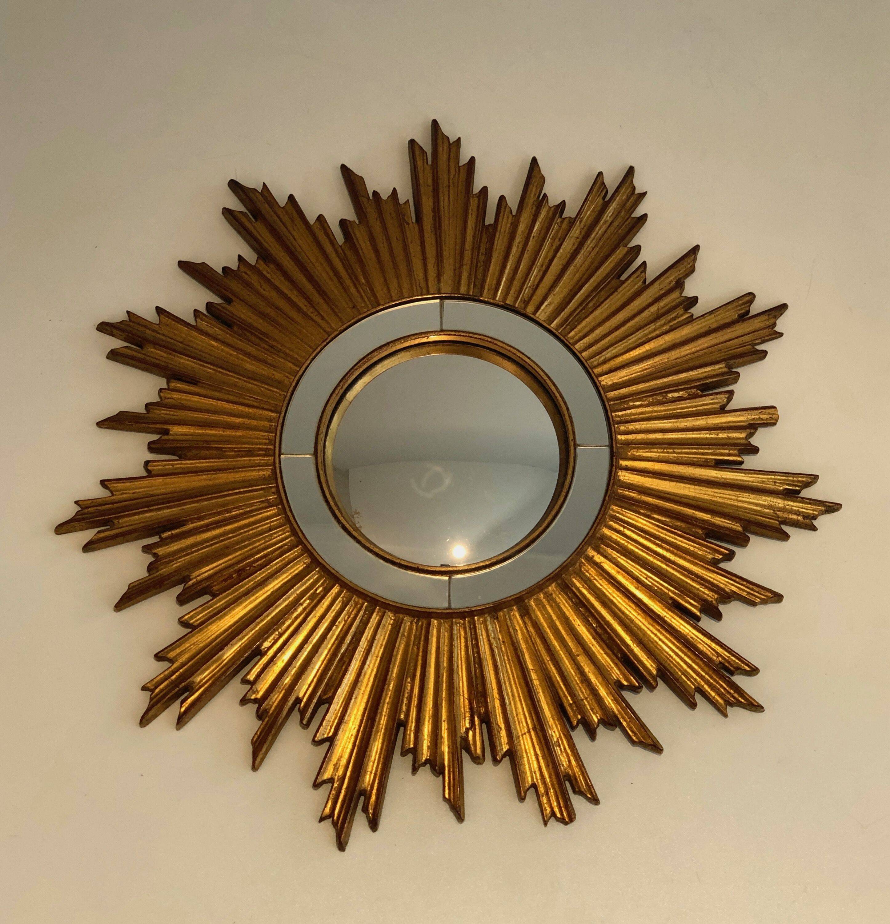Golden resin sun mirror
