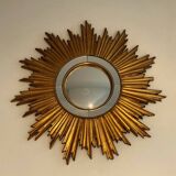 Golden resin sun mirror