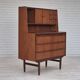 1960s, Danish chest of drawers with a mirror inside, original condition, teak wood.