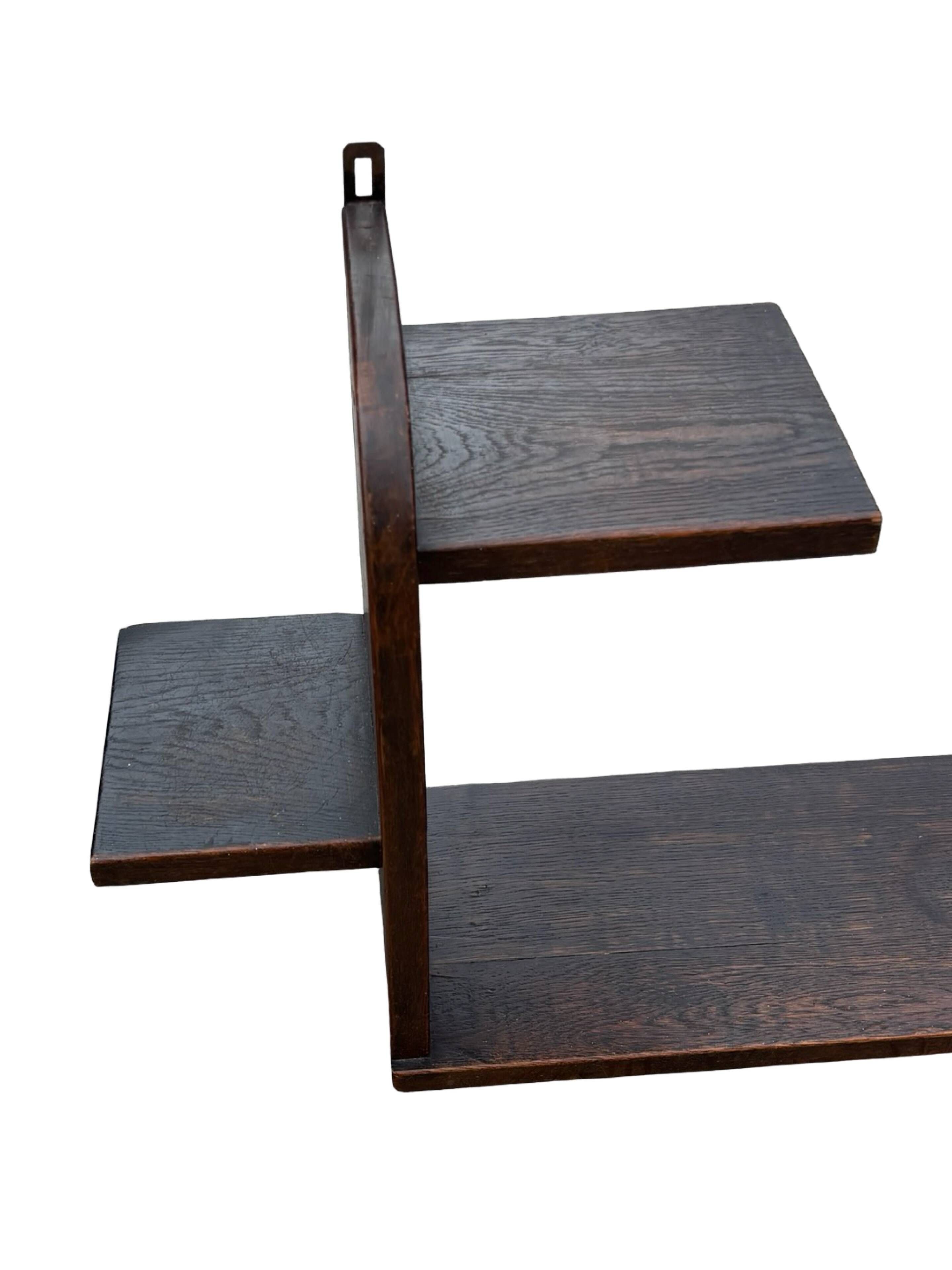 Art Deco Wall shelf Book shelf floating shelf oak 1920s design
