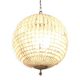 Crystal and bronze chandelier, spherical crystal suspension