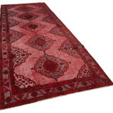 Handmade contemporary oriental 1980s 151 cm x 370 cm red rug