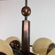 Czechoslovak rondocubist / Geometric Art Deco pendant lamp