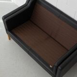 Stouby black leather sofa