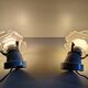 Art Deco wall lights in porcelain and glass paste - 1930s/40s