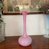 Vase en opaline  rose 32,5cm