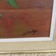Still life painting, sunflower, signed