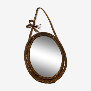 Wicker mirror