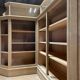 Antique corner oak workshop furniture – bookshelf / display cabinet