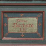 Antique Folk Art Painted bridal chest 1853