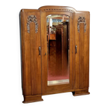 Armoire époque Art Déco en noyer vers 1920-1940