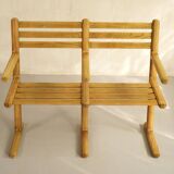 Set of 4 chairs and a bench, France 1960
