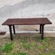 Table de ferme brutaliste minimaliste
