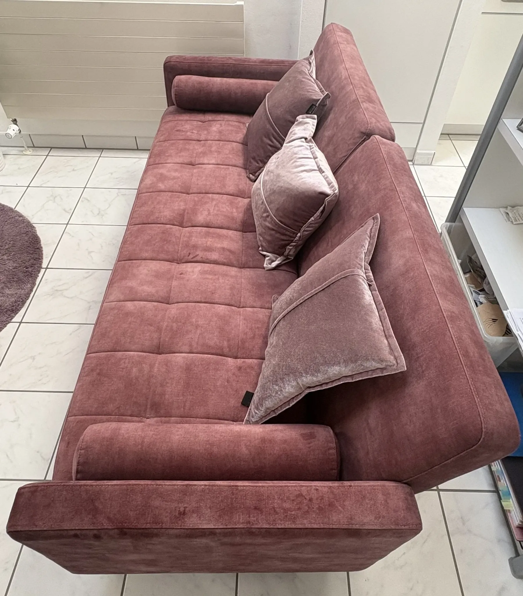Canapé convertible vintage vieux rose