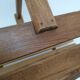 Log basket solid wood slatted vintage folk art