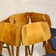 Set de six chaises design année 60 ,70 bois latté traditionnel