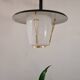 Vintage suspension sheet brass opaline glass