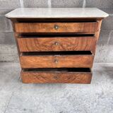 Commode ancienne avec Son plateau de marbre blanc