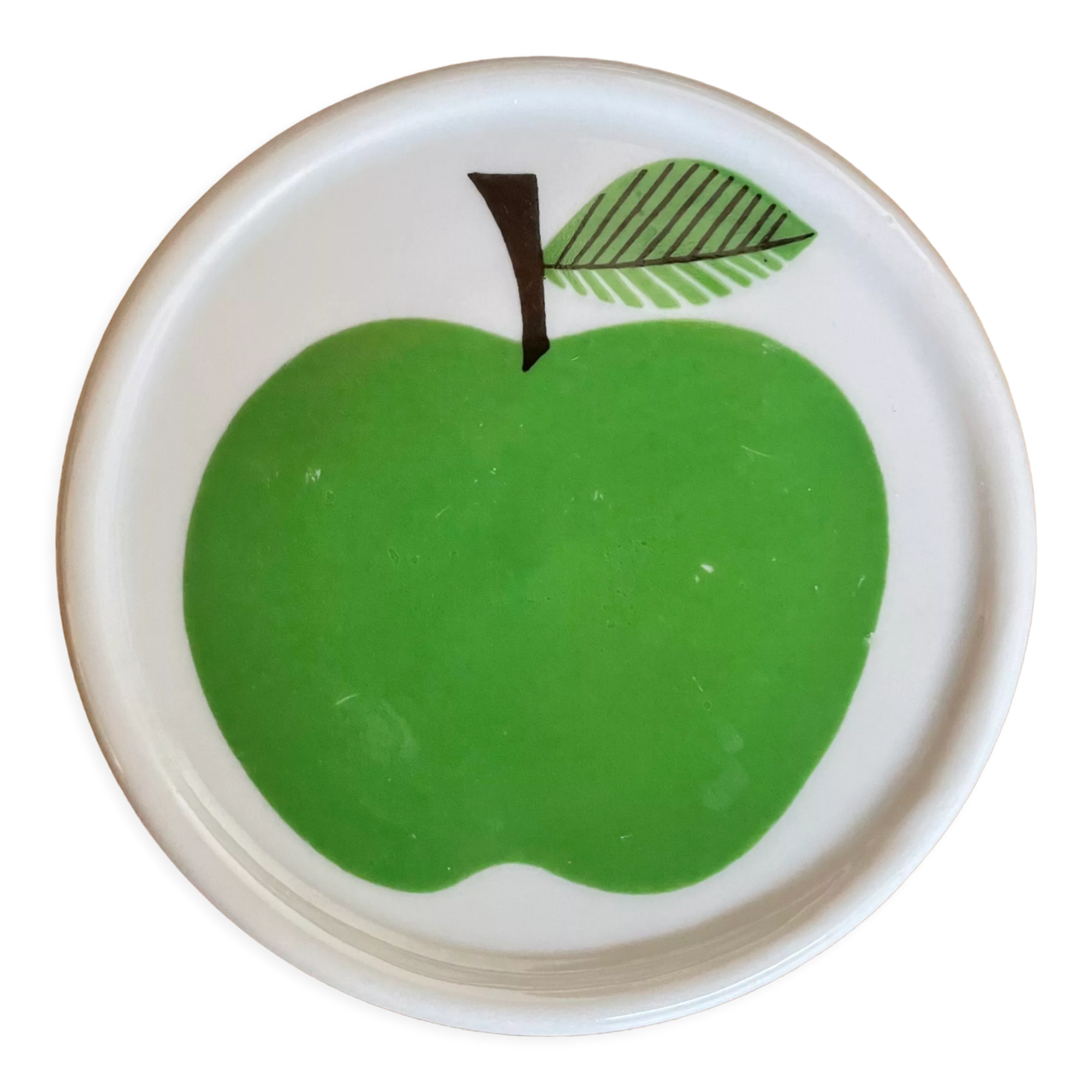 Set of 6 coasters Herrandiz Green Apple Vintage 1970
