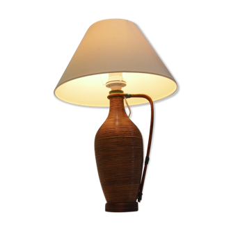 Lampe de table osier vintage