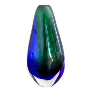 Vase murano bleu et vert