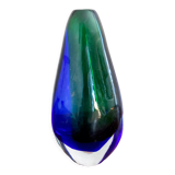 Blue and green murano vase