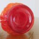 Empoli Italy decanter in orange structured glass 60s 70s