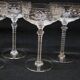4 Libbey Rock Sharpe Crystal Champagne Coupes