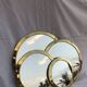 Lot de 4 miroirs ronds en laiton poli – Artisanat marocain – Style vintage