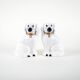 Ceramic dog figurines, English style, 1970s, made in England