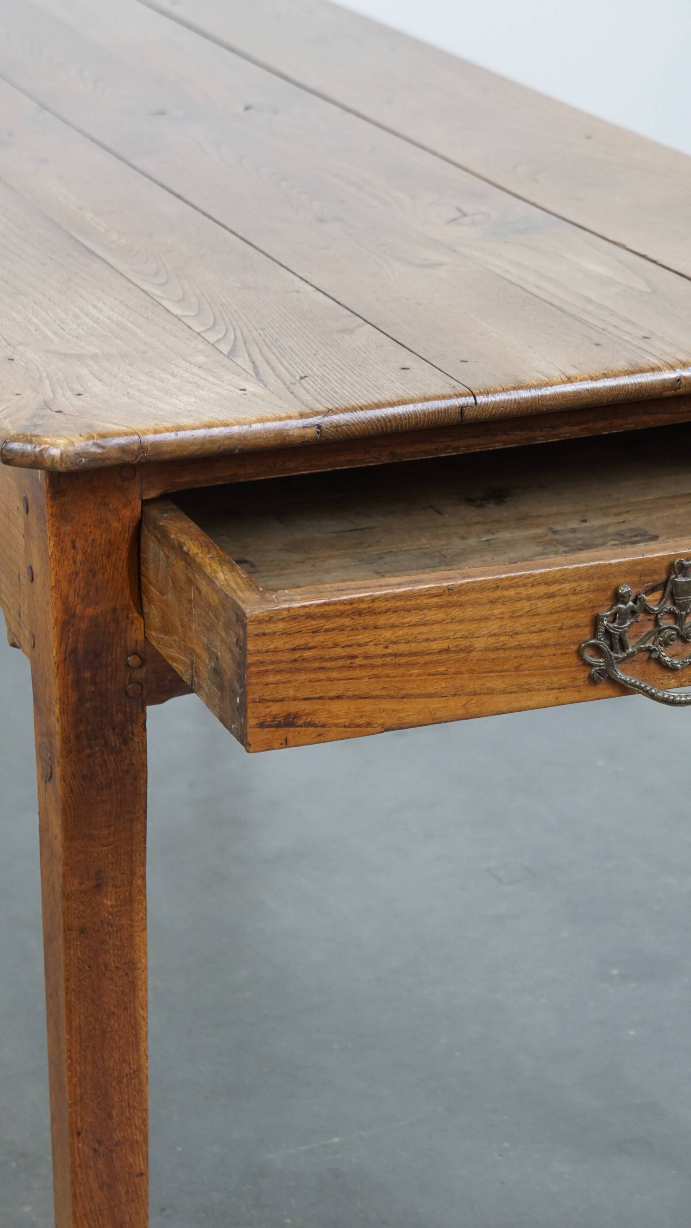 French Antique Dining Table / Desk with Drawer – Late 18th Century
