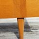 Vintage bed 1960 geometric marquetry 140