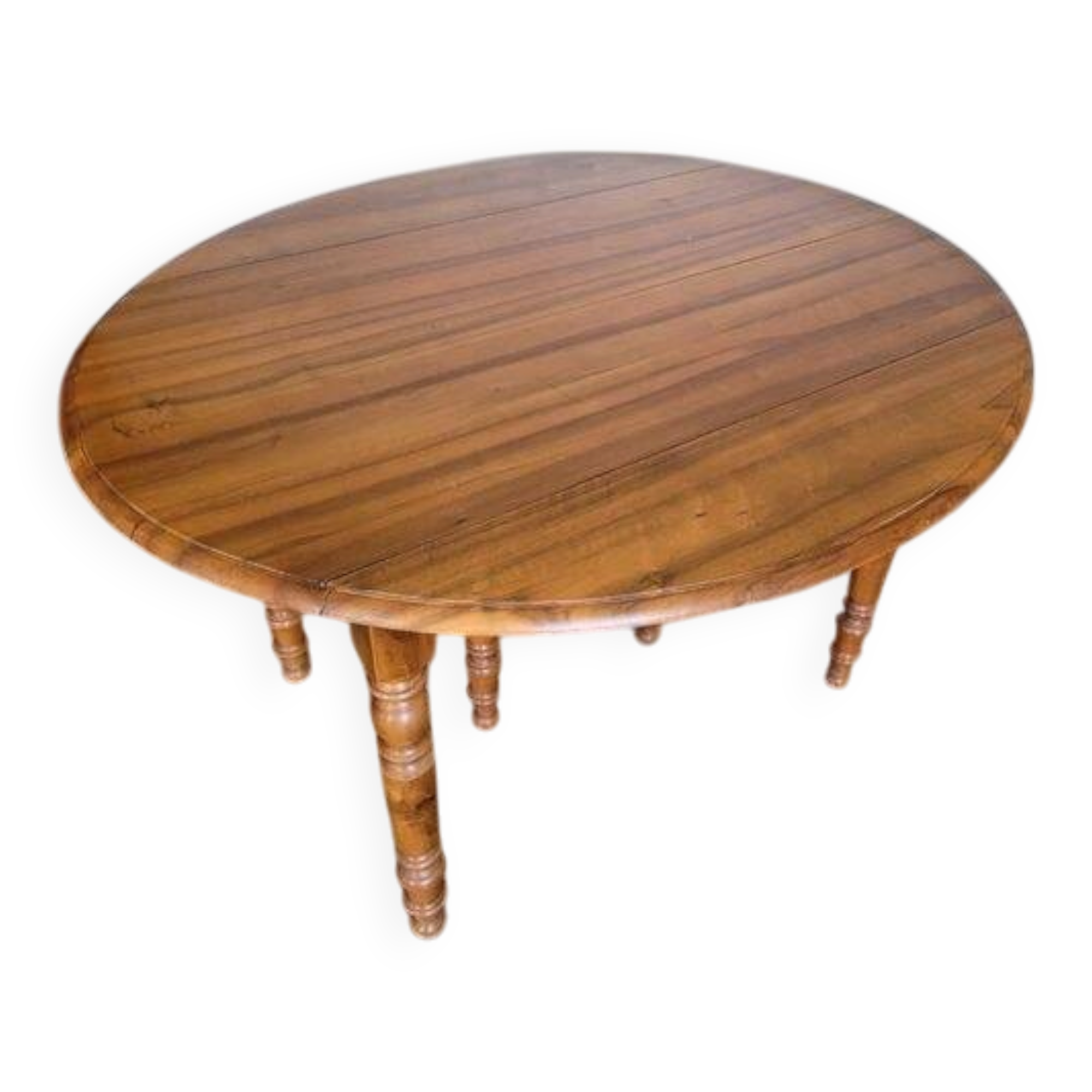 Folding wooden round table