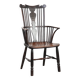 Antique English Windsor chair from the 18th century with spindled backrest